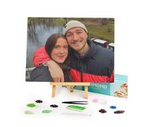 Dabble Diamond Painting Personnalisé Photo, Canevas Personnalisé avec Cadre, Kit Complet Adulte Cadeau (30 x 40 cm)