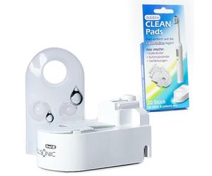 DABBLU Clean Pads, pour Oral-B Pulsonic Slim station de charge, pour brosse à dents électrique, Facile à utiliser & hygiénique, 100% polyester, Adapté, paquet de 20 pièces