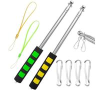 DabbOo 2 PCS Mat pour Drapeau Mât Telescopique Drapeau Hampe pour Drapeau Peut Être Utilisé pour Les Mâts de Guide Touristique Le Camping Les Événements en Plein Air(Vert Jaunâtre)