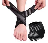DabbOo 2Pcs Attelle de Cheville de Sport Chevillere de Maintien Sport Antidérapant Compression Sangle Élastique Strapping Stabilise Ligaments Adjustbale Respirant Taille Unique pour Hommes & Femmes