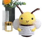 d'abeille au Crochet - Ornement de Motivation de cornichons, Peluche Mignonne en Forme d'animal | Caractéristique Artisanale du Fil de Laine Fait à la Main, Produit de Design rembourré Doux