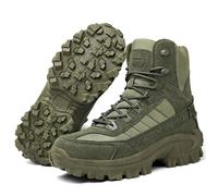 DabinFa Bottes tactiques imperméables pour hommes, chaussures de combat de randonnée en plein air légères (Green,44)