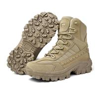 DabinFa Bottes tactiques imperméables pour hommes, chaussures de combat de randonnée en plein air légères (Khaki,39)