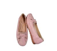 DabinFa Chaussures orthopédiques en cuir Curvahouse pour femmes - Mocassins légers et respirants à enfiler (Light pink,41)