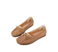 DabinFa Chaussures orthopédiques en cuir Curvahouse pour femmes - Mocassins légers et respirants à enfiler (Camel,37)