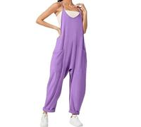 DabinFa Combinaison de maternité, Combinaison de Grossesse, Combinaison surdimensionnée S Grossesse pour Femme, Combinaison (Light Purple,S)