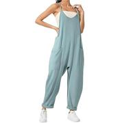 DabinFa Combinaison de maternité, Combinaison de Grossesse, Combinaison surdimensionnée S Grossesse pour Femme, Combinaison (Light Green,L)