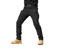 DabinFa Membrane Flex - Pantalon imperméable Tactique, Pantalon Tactique TeX pour IX, Pantalon Cargo à Membrane Flex (B Black,M)