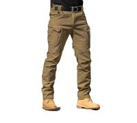DabinFa Membrane Flex - Pantalon imperméable Tactique, Pantalon Tactique TeX pour IX, Pantalon Cargo à Membrane Flex (B Wolf Brown,TTG)