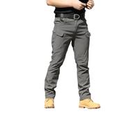 DabinFa Membrane Flex - Pantalon imperméable Tactique, Pantalon Tactique TeX pour IX, Pantalon Cargo à Membrane Flex (B Gray,Grand)
