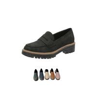 Les Femmes Disent Que Les Mocassins sont des Mocassins à Semelle épaisse, des Mocassins Confortables (Black,39)