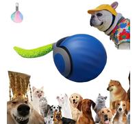 DabinFa Speedy Tail Cat Toy,Speedy Tail 2.0, Interactive Cat Toy for Indoor Cats, USB Rechargeable Smart Cat Toys Ball, Two Speed Adjustment, with Replacement Tail (Blue*1)