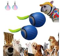 DabinFa Speedy Tail Cat Toy,Speedy Tail 2.0, Interactive Cat Toy for Indoor Cats, USB Rechargeable Smart Cat Toys Ball, Two Speed Adjustment, with Replacement Tail (Blue*2)
