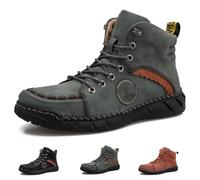 DabinFa Vilobel Men’s Safety Work Boots - Non Slip Orthopedic Work Shoes with Protective Toe, Waterproof Lightweight (Green,43)