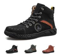 DabinFa Vilobel Men’s Safety Work Boots - Non Slip Orthopedic Work Shoes with Protective Toe, Waterproof Lightweight (Black,40)
