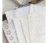 DaBingDian 10 Feuilles de Papier spécial Gaze mélangée, Finition Vintage à Base de matériaux Mixtes, idéal pour Les collages et la création de Pages de carnets artistiques.