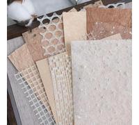 DaBingDian 10 Feuilles de Papier spécial Gaze mélangée, Finition Vintage à Base de matériaux Mixtes, idéal pour Les collages et la création de Pages de carnets artistiques.