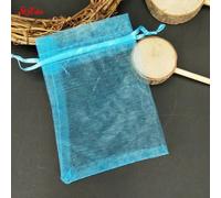 DaBingDian 10Pcs/lot Grands Sacs en Organza 15x20 17x23 20x30 25x35cm Sac à Bijoux avec Sacs Cadeaux de Mariage à Cordon