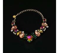 DaBingDian Collier pour Chat Style Princesse, Collier réglable en Strass et Diamants avec Perles colorées pour Les fêtes d'anniversaire