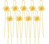 DaBingDian Lot de 10 Pompons tricotés à la Main, nœuds Chinois, Accessoires pour Bijoux, Porte-clés, Festival, fête, Bricolage, matériel décoratif