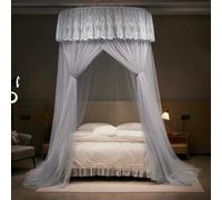 DaBingDian Moustiquaire en Forme de dôme de Grand diamètre 1,5 m en Dentelle, élégante, en Maille cryptée, Anti-Insectes, Rideau de lit, Tente Universelle à Trois Portes