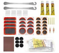dabinzhijia 48 Pièces Kit Rustine Velo, Kit Réparation Pneus Vélo, Kit de Crevaison Vélo, pour vélo,VTT,Montagne,BMX, Caoutchouc Gonflable (48)
