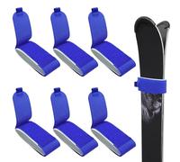 dabinzhijia 6 Pièces Sangle de Ski, Ski à Sangle de Transport Réglable, Bande de Fixation Nylon, Ajustable Skis Attaches pour Snowboard, L'alpinisme, en Plein Air