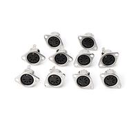 Dabixx 10Pieces Connecteur de câble MIDI Adaptateur DIN à Prise Femelle pour Montage sur Panneau 3/4/5/6/7 / 8PIN - 5 Broches