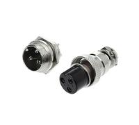 Dabixx Connecteur en métal de Fil de fiche mâle et Femelle d'aviation 16mm 2/3/4/5/6/8/9 Pin GX16-3 Broches