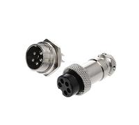 Dabixx Connecteur en métal de Fil de fiche mâle et Femelle d'aviation 16mm 2/3/4/5/6/8/9 Pin GX16-5 Broches