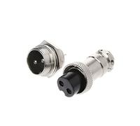 Dabixx Connecteur en métal de Fil mâle et Femelle de Prise d'aviation 16mm 2/3/4/5/6/8/9 Pin GX16-2 Broches