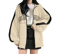 D'abord essayer, puis chiffres sweats à capuche pour femmes, sweatshirts confortables grande taille, vestes mignonnes pour adolescentes réflecteurs femmes, beige, M