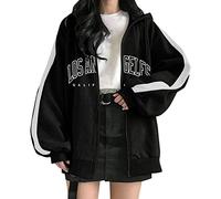 D'abord essayer, puis chiffres sweats à capuche pour femmes, sweatshirts confortables grande taille, vestes mignonnes pour adolescentes réflecteurs femmes, Noir , M