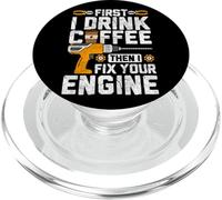 d'abord Je Bois du café, Puis Je répare Votre Moteur PopSockets PopGrip pour MagSafe