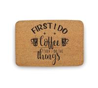 d'abord Je Fais du Café, Puis Je Fais Les Choses Tasse À Café Paillasson Exterieur Durable Tapis De Bain Antidérapant Absorbant Paillasson pour Accessoires Maison Intérieur Porte D'Entrée 40 X 60