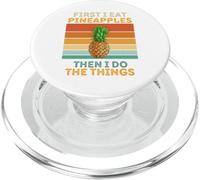 d'abord Je Mange des Ananas, Puis Je Fais The Things Fruit Lover PopSockets PopGrip pour MagSafe