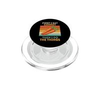 d'abord, Je Mange des Carottes, Puis Je Fais Les Choses avec Vintage Carrot PopSockets PopGrip pour MagSafe