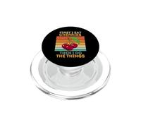 d'abord, Je Mange des Cerises, Puis Je Fais Les Choses avec des Cerises Vintage PopSockets PopGrip pour MagSafe