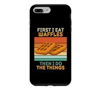 d'abord Je Mange des gaufres, Puis Je Fais The Things Vintage Waffles Coque pour iPhone 7 Plus/8 Plus