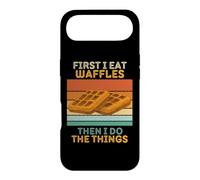 d'abord Je Mange des gaufres, Puis Je Fais The Things Vintage Waffles Coque pour iPhone Air