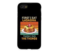 d'abord, Je Mange des lasagnes, Puis Je Fais Les Choses : des lasagnes Vintage Coque pour iPhone SE (2020) / 7/8