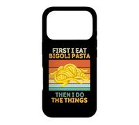 d'abord, Je Mange des pâtes Bigoli, Puis Je Fais Les Choses pour Les gourmands Coque pour iPhone 17 Pro