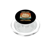 d'abord, Je Mange du papadum, Puis Je Fais Les Choses avec du papadum Vintage PopSockets PopGrip pour MagSafe