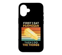 d'abord, Je Mange du Parmesan, Puis Je Fais Les Choses avec du Parmesan Vintage Coque pour iPhone 16