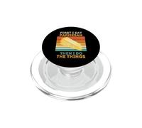 d'abord, Je Mange du Parmesan, Puis Je Fais Les Choses avec du Parmesan Vintage PopSockets PopGrip pour MagSafe