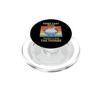 d'abord, Je Mange du Riz, Puis Je Fais Les Choses pour Les Amateurs de Cuisine Vintage PopSockets PopGrip pour MagSafe