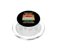 d'abord, Je Mange du sambal, Puis Je Fais Les Choses avec du sambal Vintage PopSockets PopGrip pour MagSafe