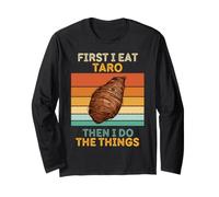 d'abord, Je Mange du Taro, Puis Je Fais Les Choses avec du Taro Vintage Manche Longue