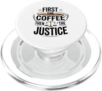 d'abord Le Café, Puis La Justice, Avocat Drôle, Amateur De PopSockets PopGrip pour MagSafe