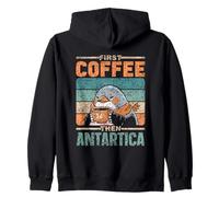 d'abord Le Café Puis L'antarctique Continent Antarctique Sweat à Capuche